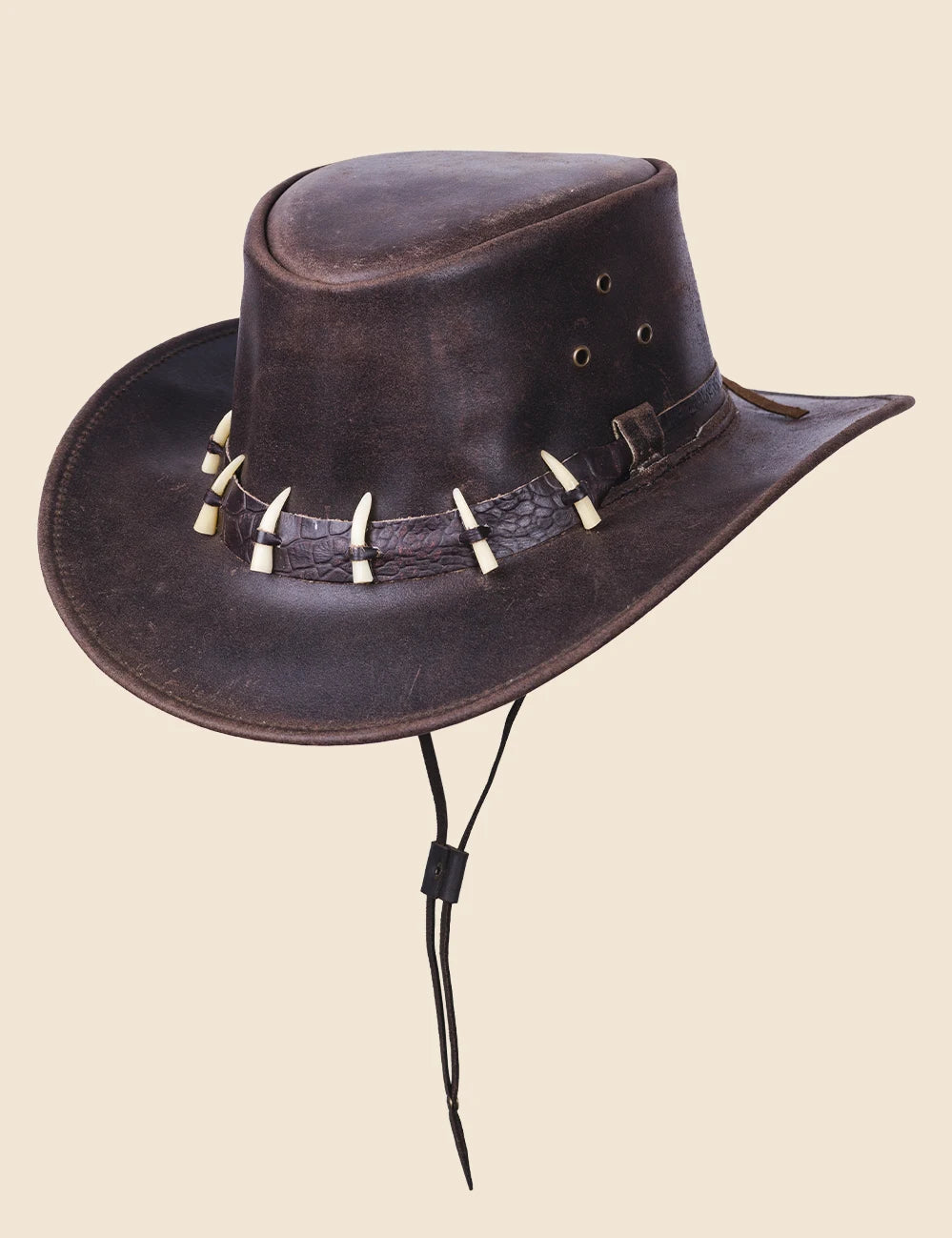 Croc Watcher Cowboy Leather Hat
