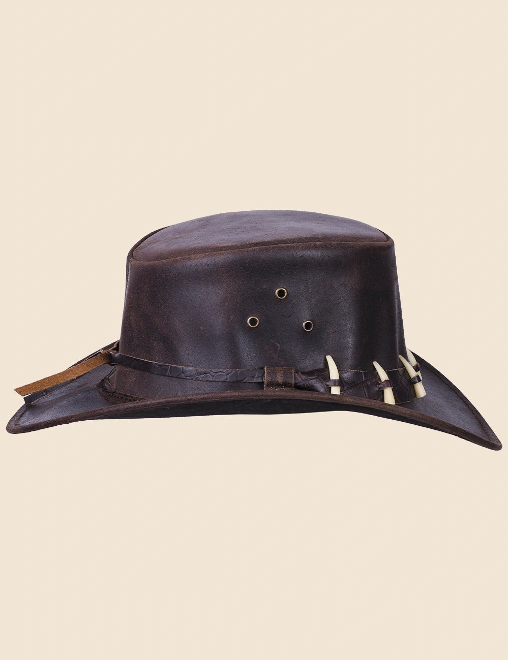 Croc Watcher Cowboy Leather Hat