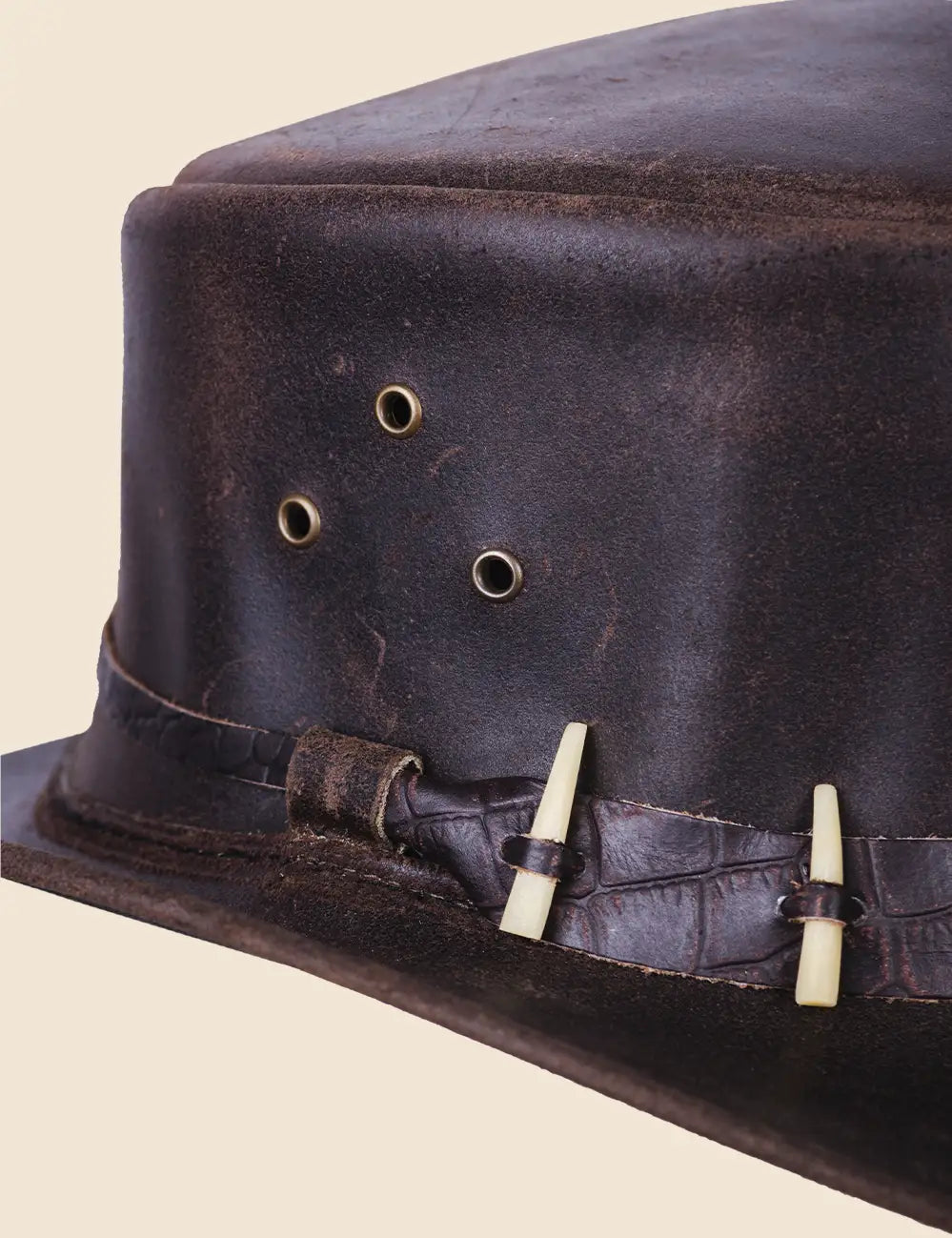 Croc Watcher Cowboy Leather Hat