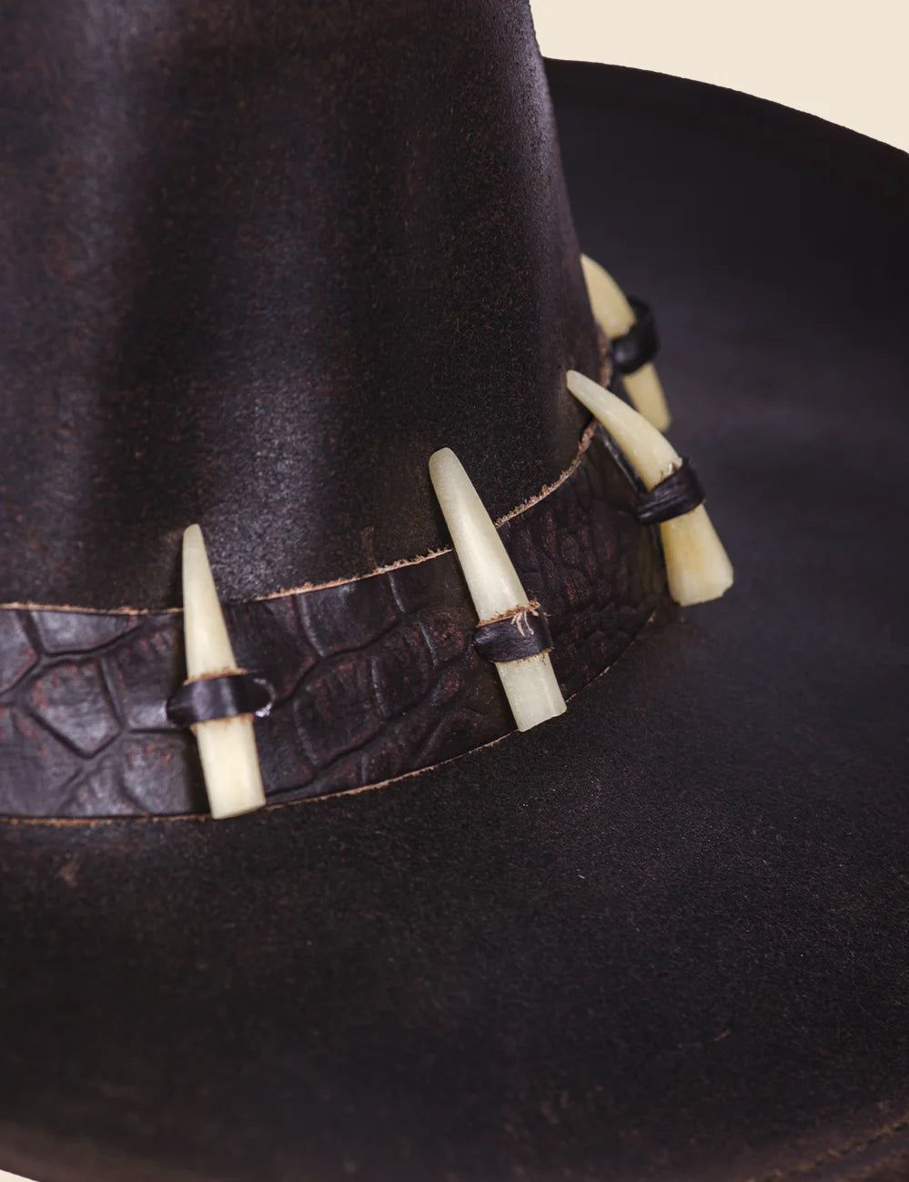 Croc Watcher Cowboy Leather Hat