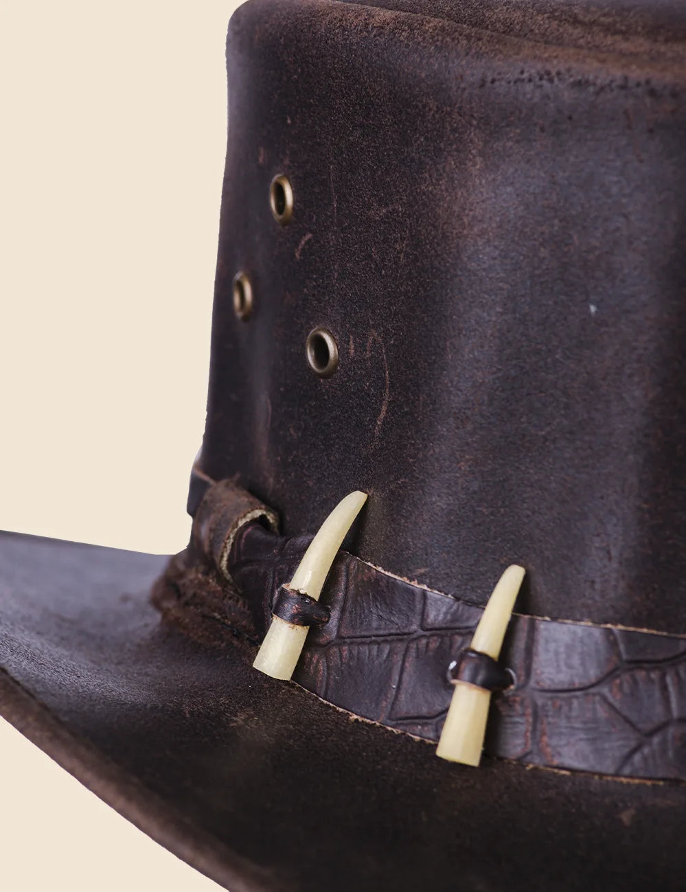 Croc Watcher Cowboy Leather Hat