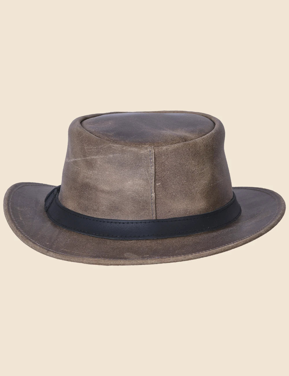 Rodeo Aussie Leather Cowboy Hat