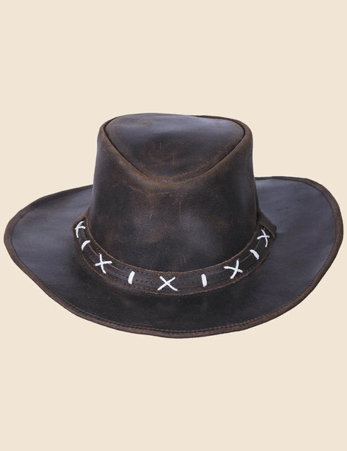 Classic Cowboy Leather Hat