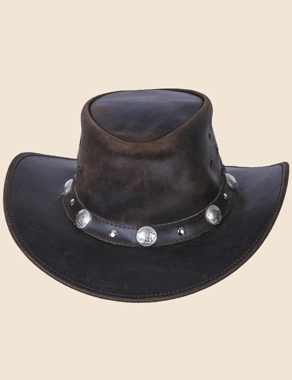 Western Leather Cowgirl Hat
