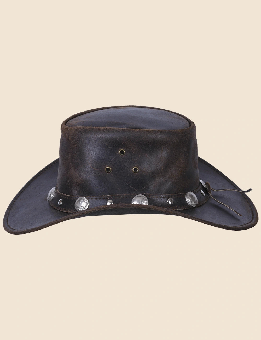 Western Leather Cowgirl Hat