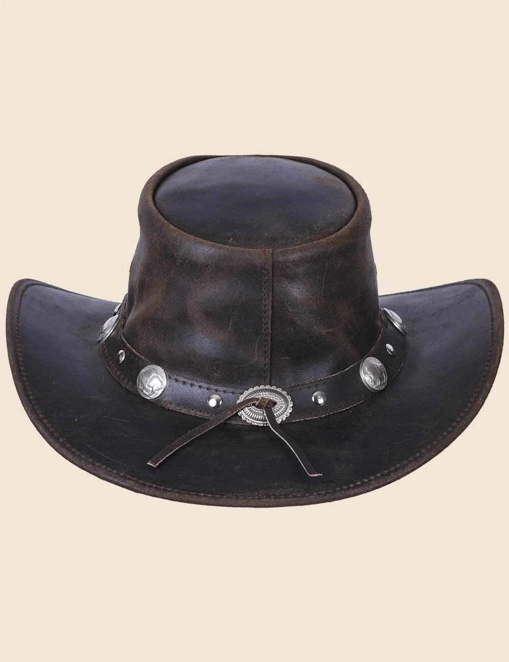 Western Leather Cowgirl Hat