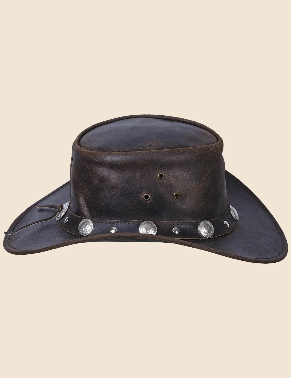 Western Leather Cowgirl Hat