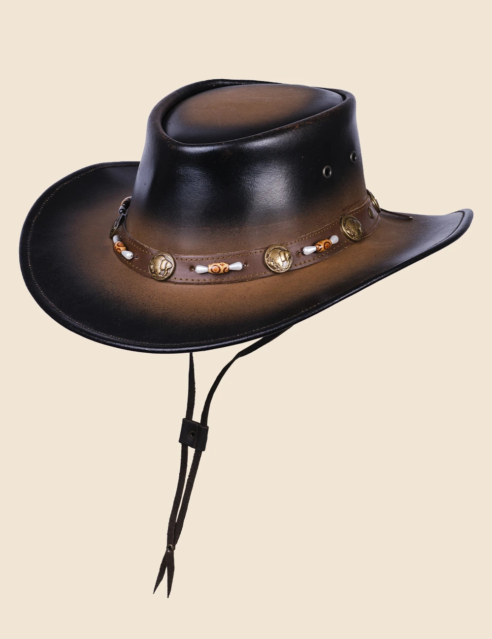Bone Trail Cowboy Leather Hat