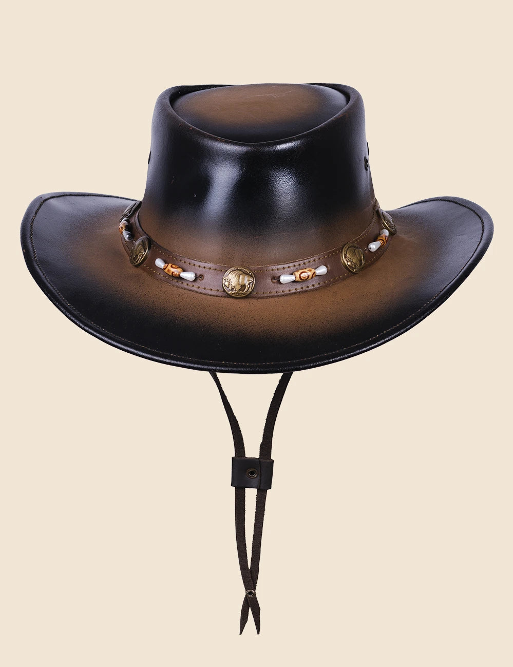Bone Trail Cowboy Leather Hat