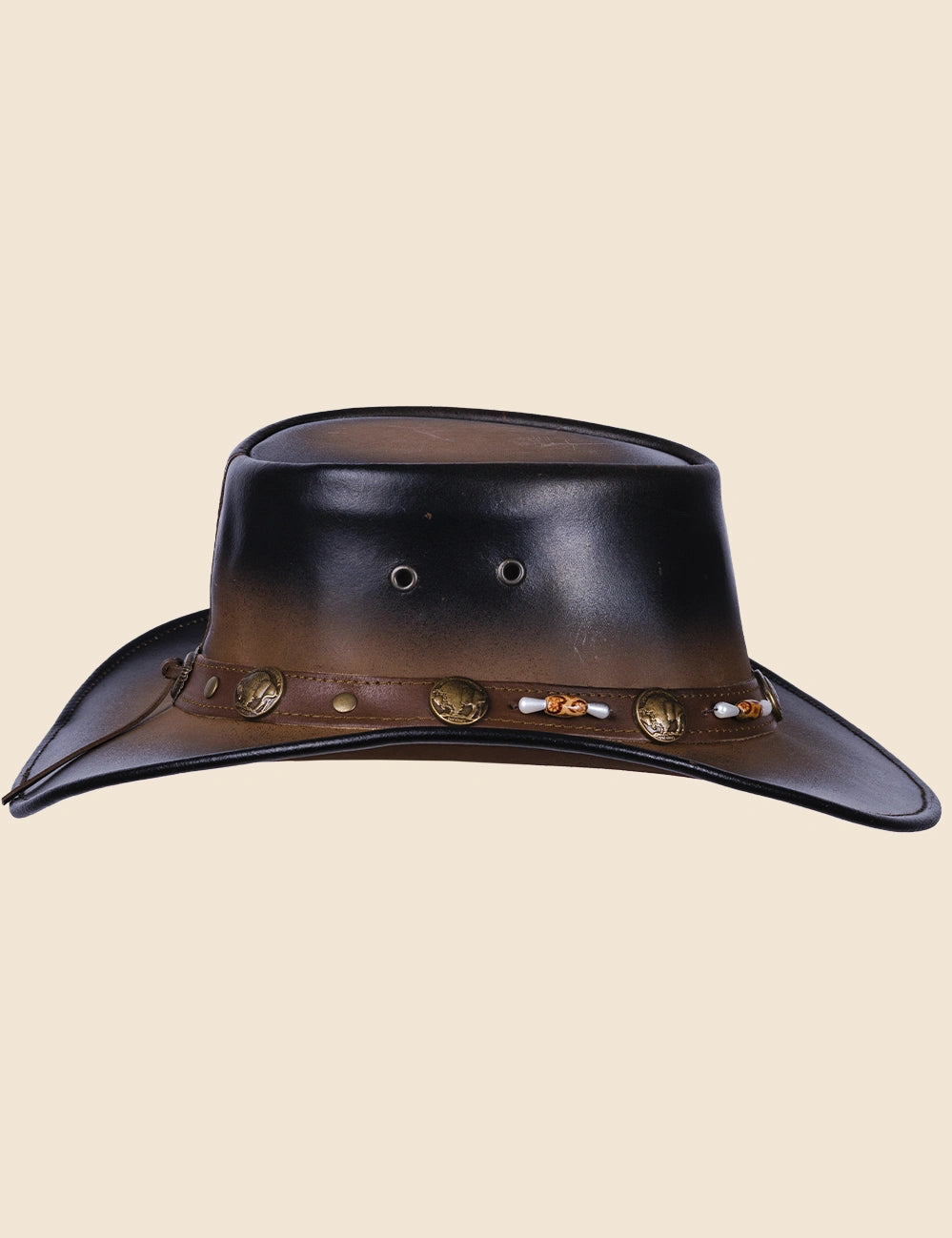 Bone Trail Cowboy Leather Hat
