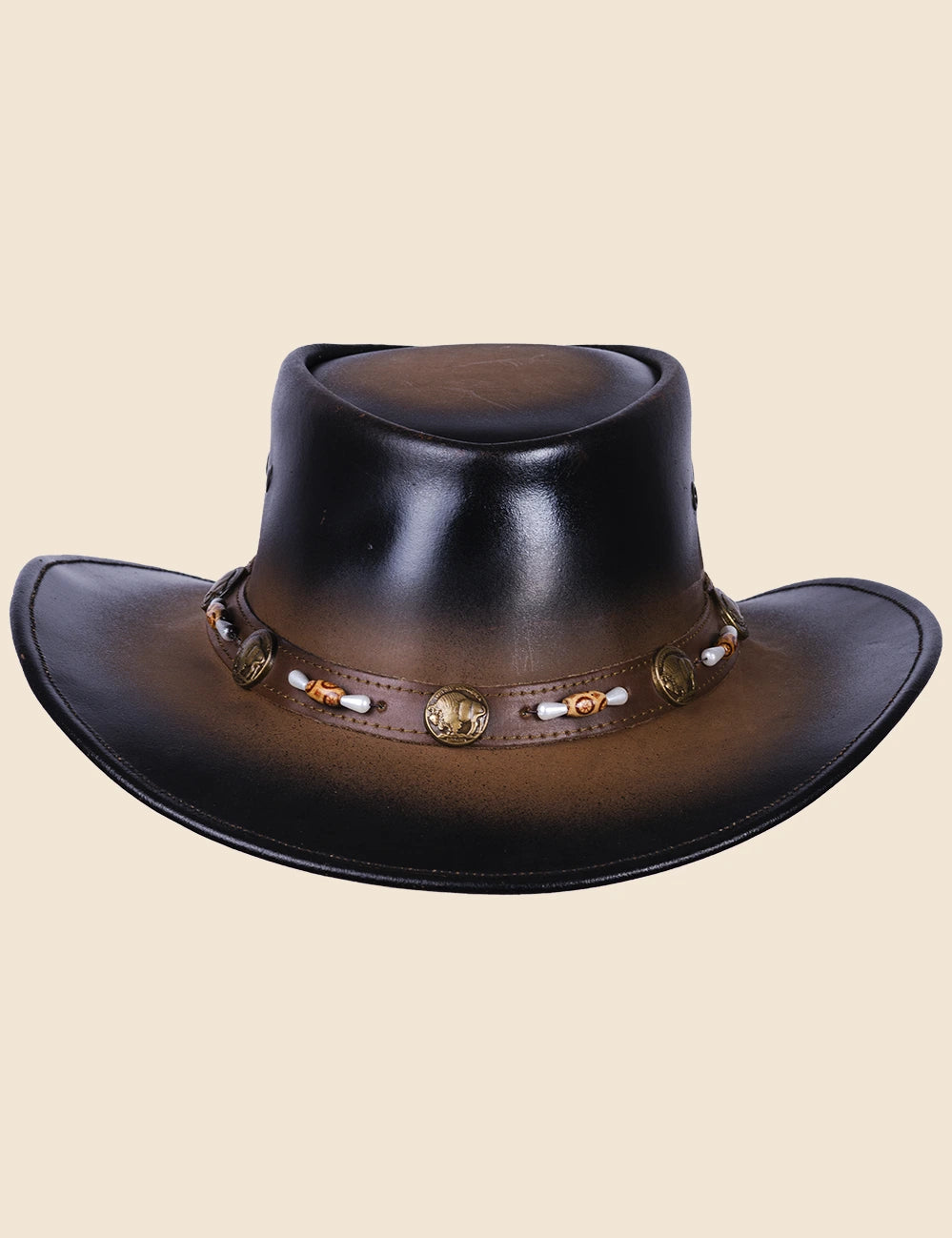 Bone Trail Cowboy Leather Hat