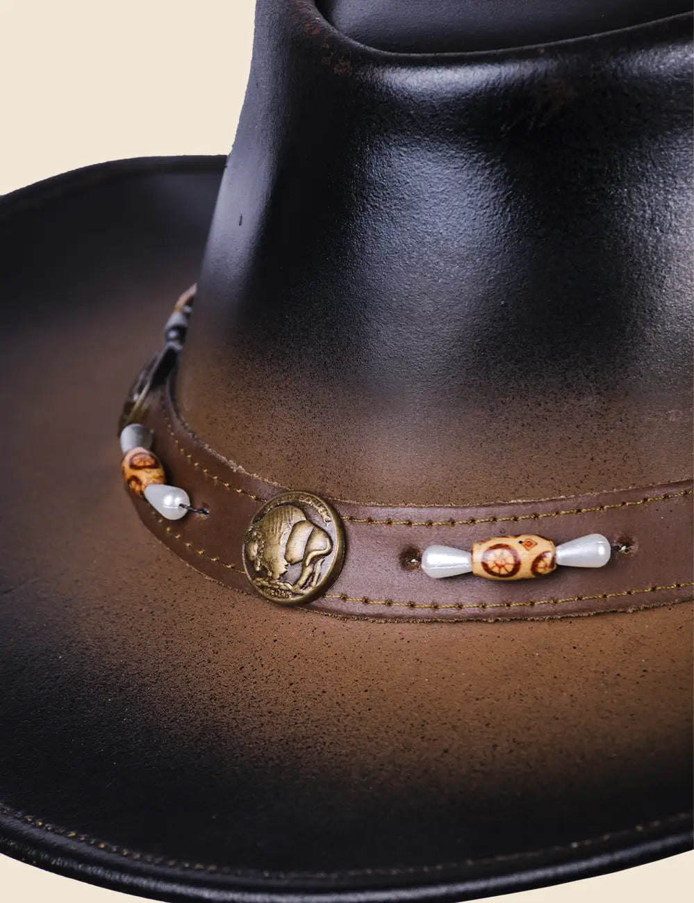 Bone Trail Cowboy Leather Hat