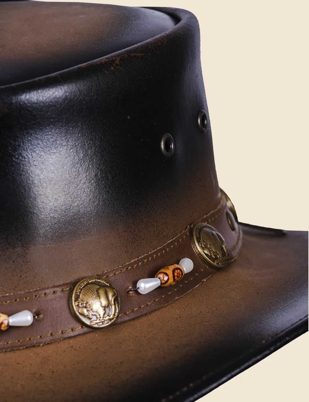 Bone Trail Cowboy Leather Hat