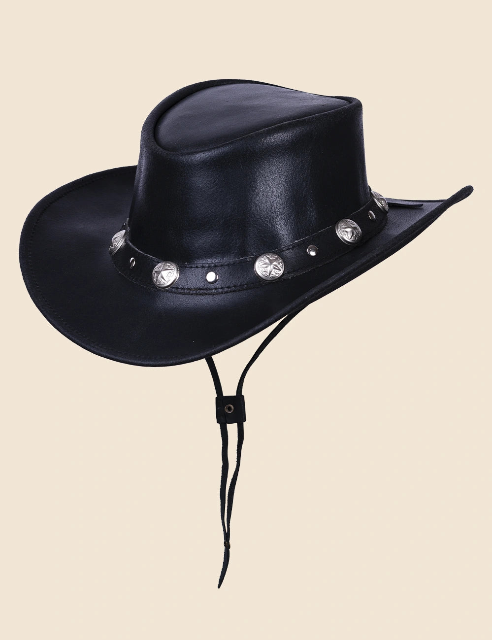 Star Marshal Cowboy Leather Hat