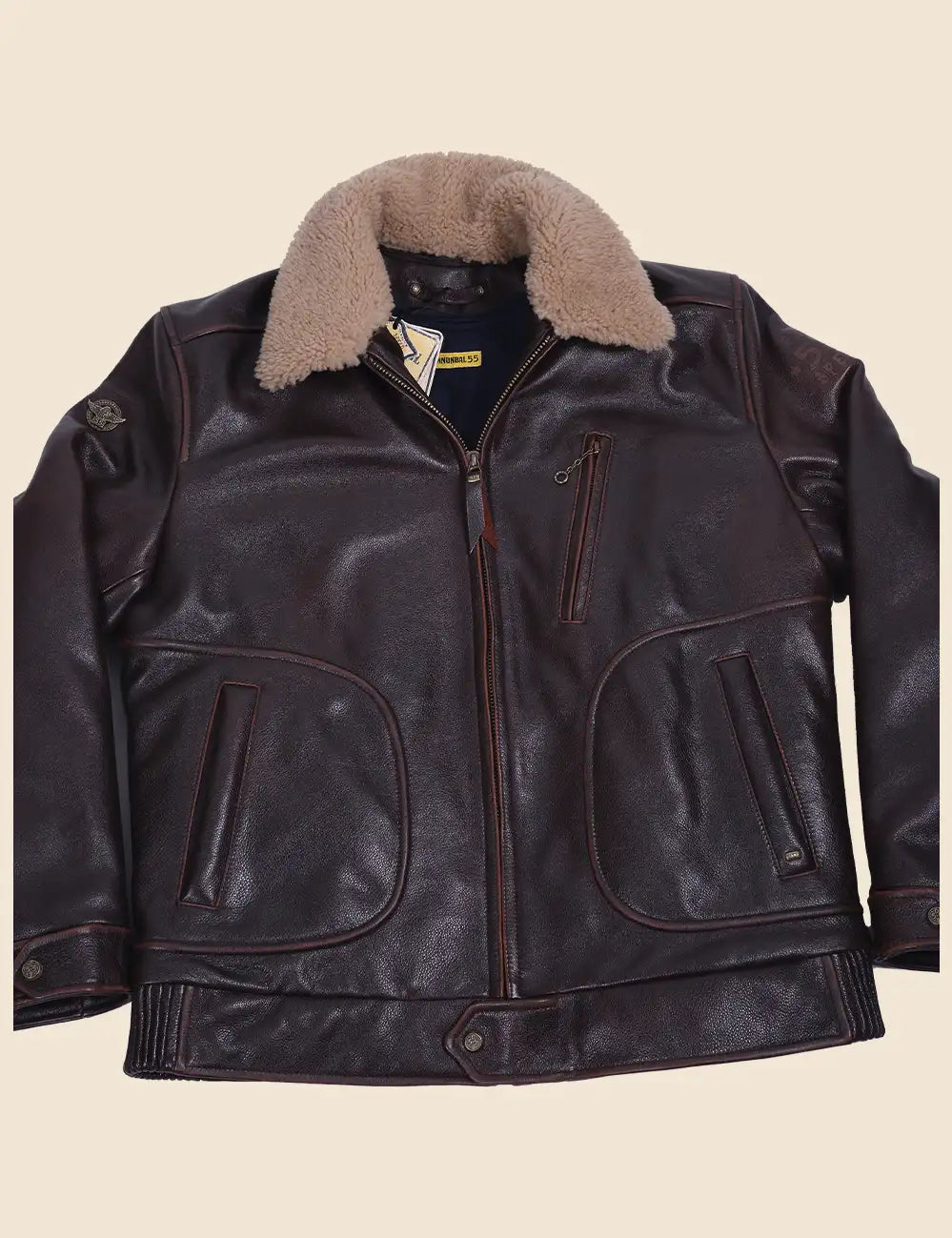 Ervin Baker 01 Leather Jacket brown