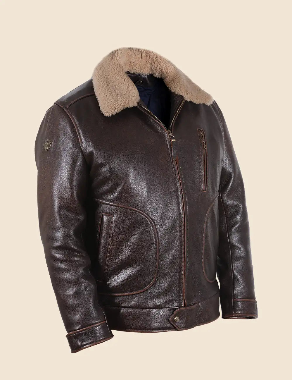 Ervin Baker 01 Leather Jacket brown