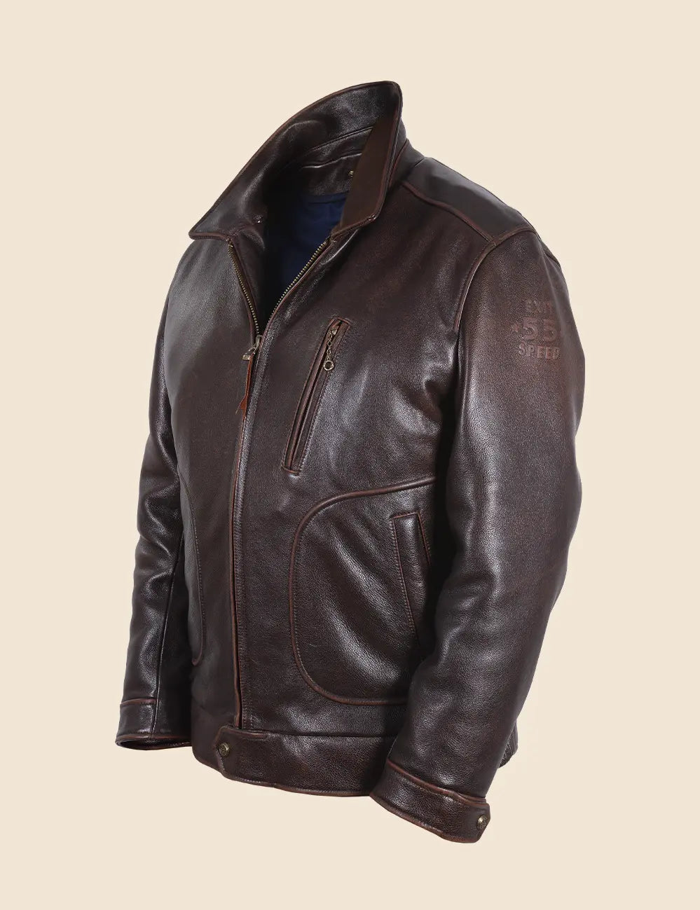 Ervin Baker 01 Leather Jacket brown
