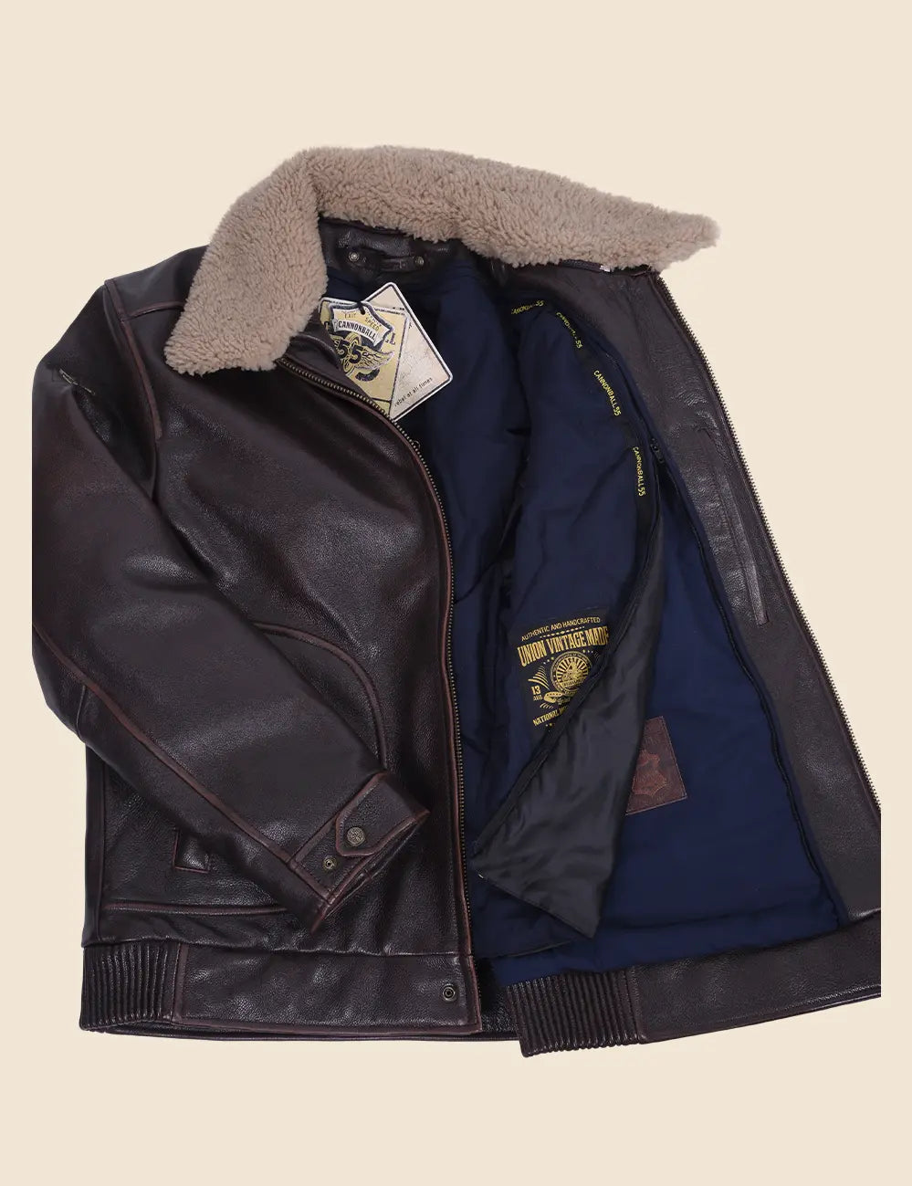 Ervin Baker 01 Leather Jacket brown