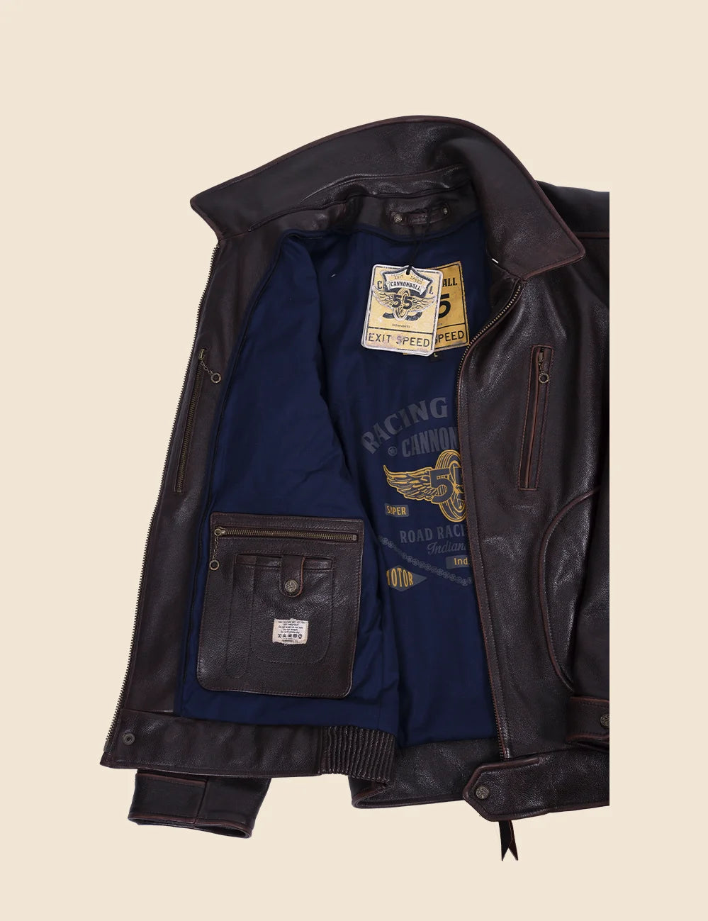 Ervin Baker 01 Leather Jacket brown