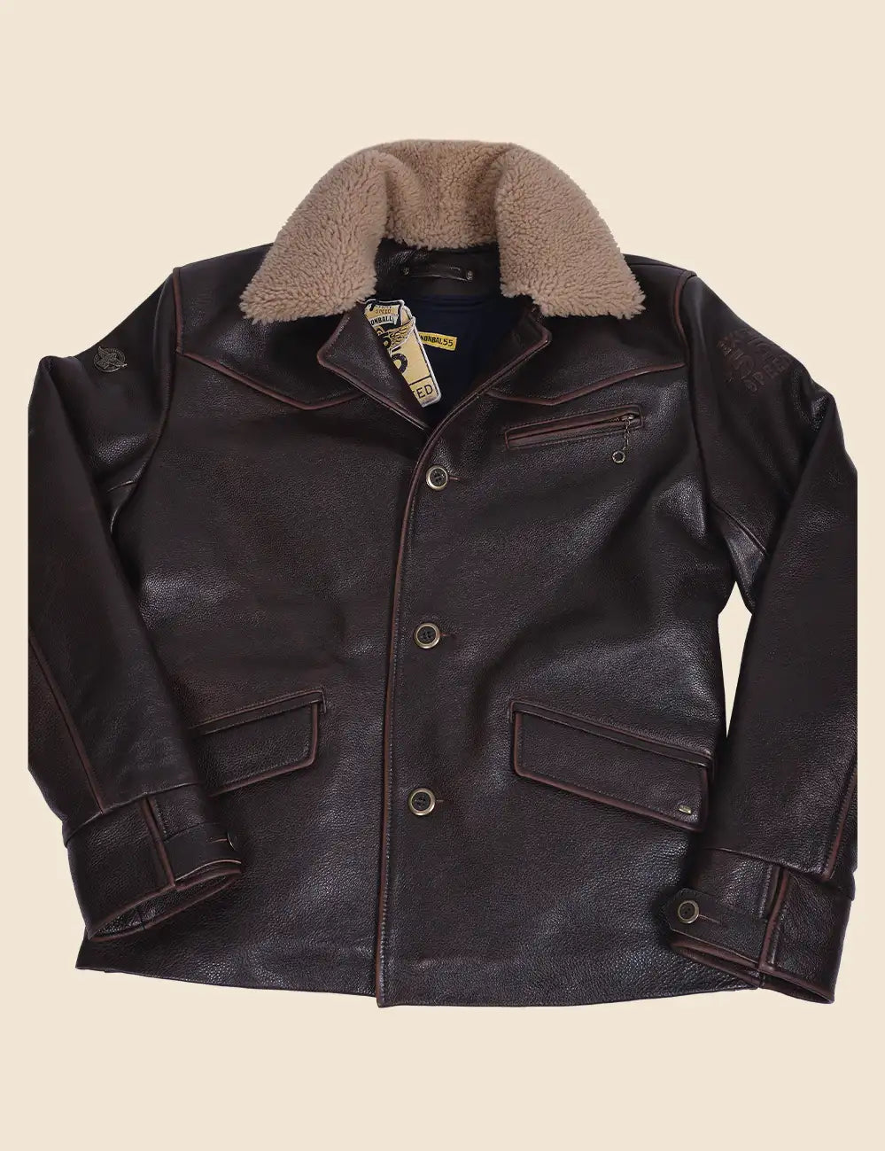 Falcon M10 Leather Jacket brown