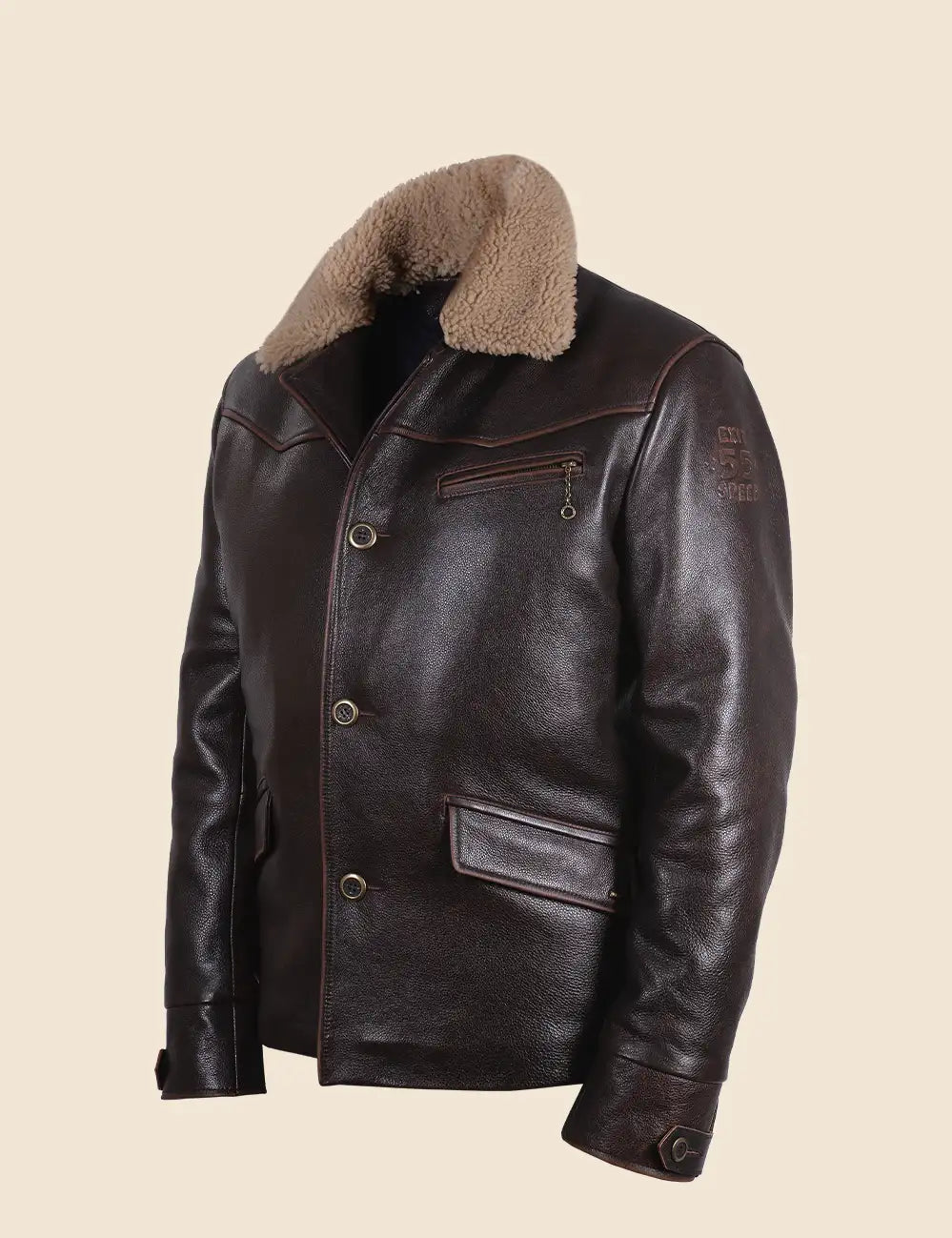 Falcon M10 Leather Jacket brown
