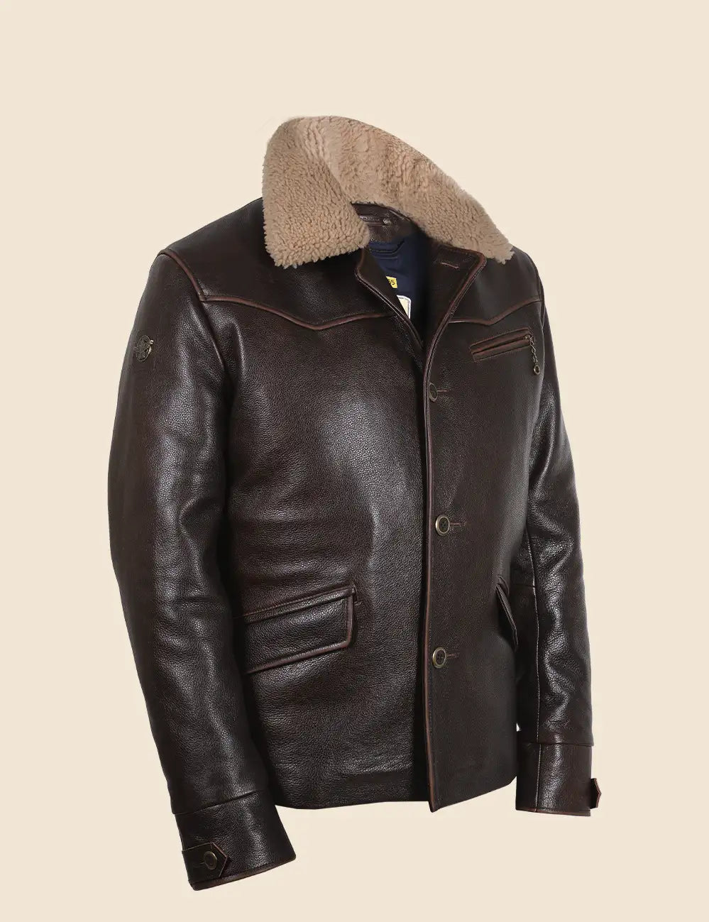 Falcon M10 Leather Jacket brown