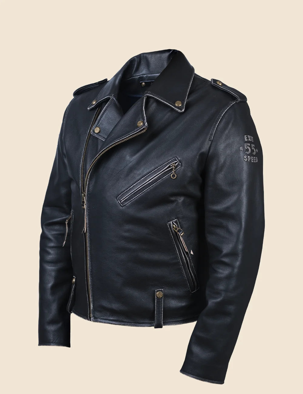 Crocker Leather Jacket black