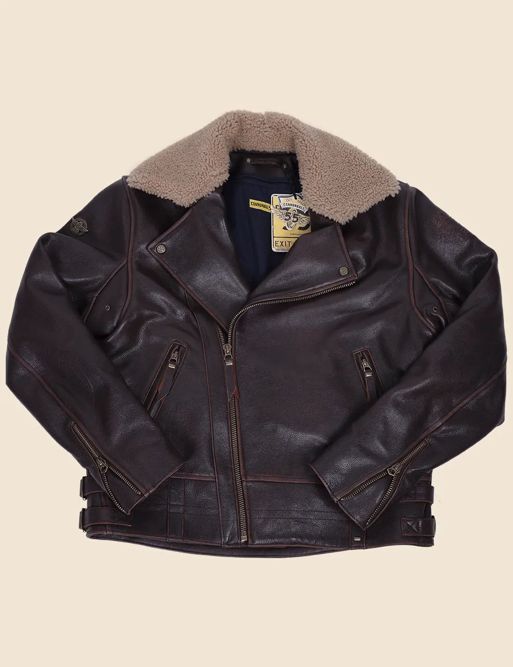 Indy 500 Leather Jacket brown