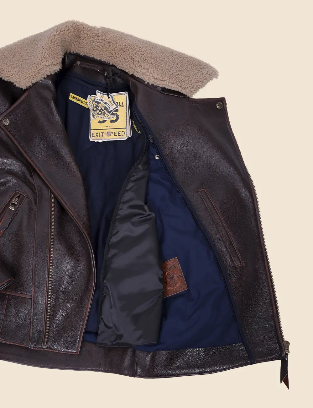 Indy 500 Leather Jacket brown