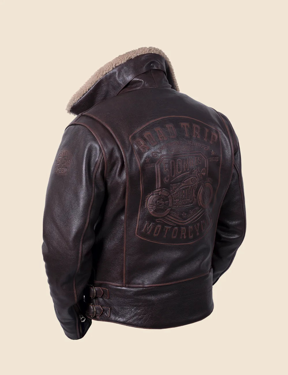 Indy 500 Leather Jacket brown