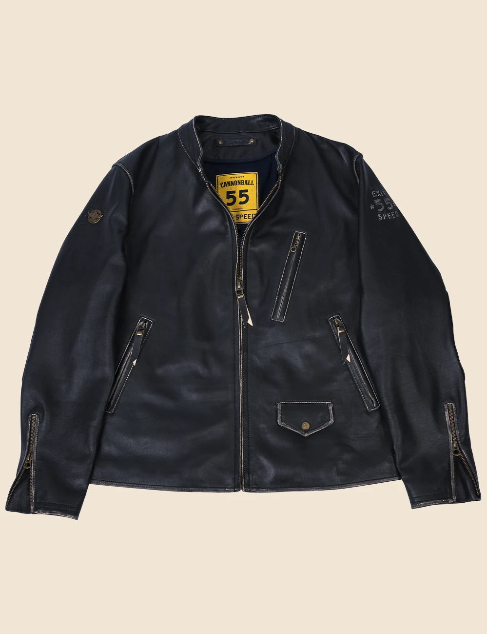 Brickyard 400 Leather Jacket black