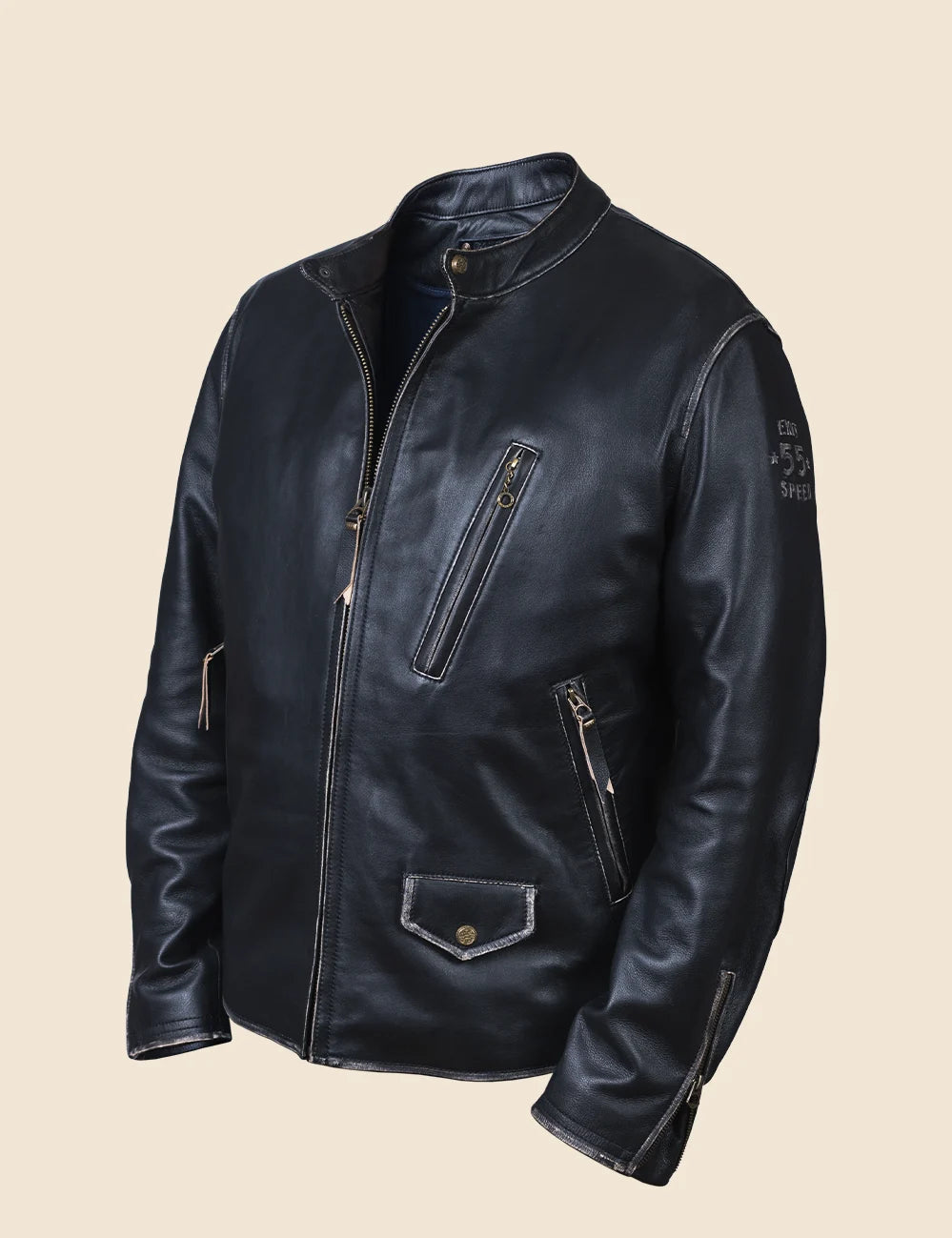 Brickyard 400 Leather Jacket black
