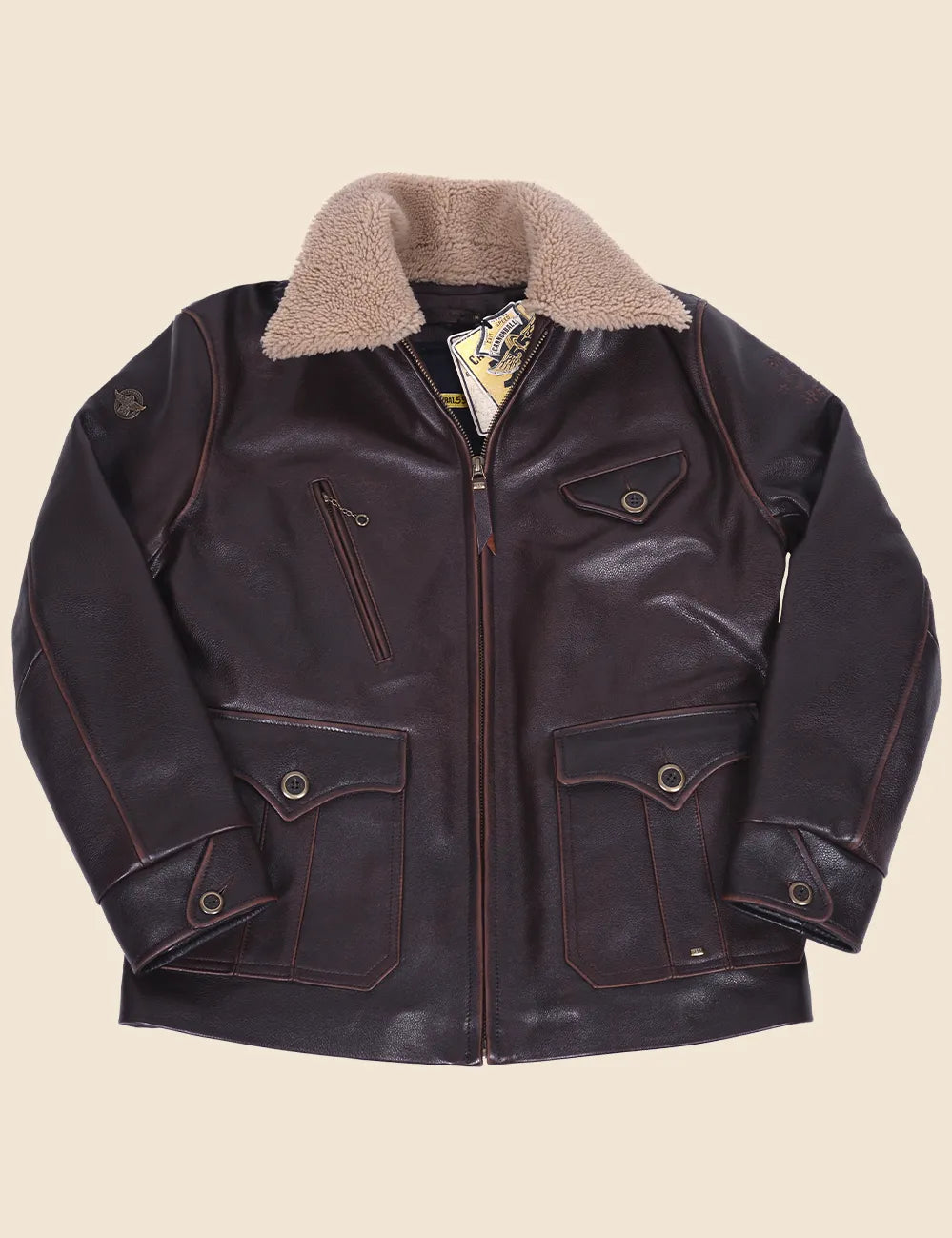 Graham-Paige Leather Jacket cracker brown