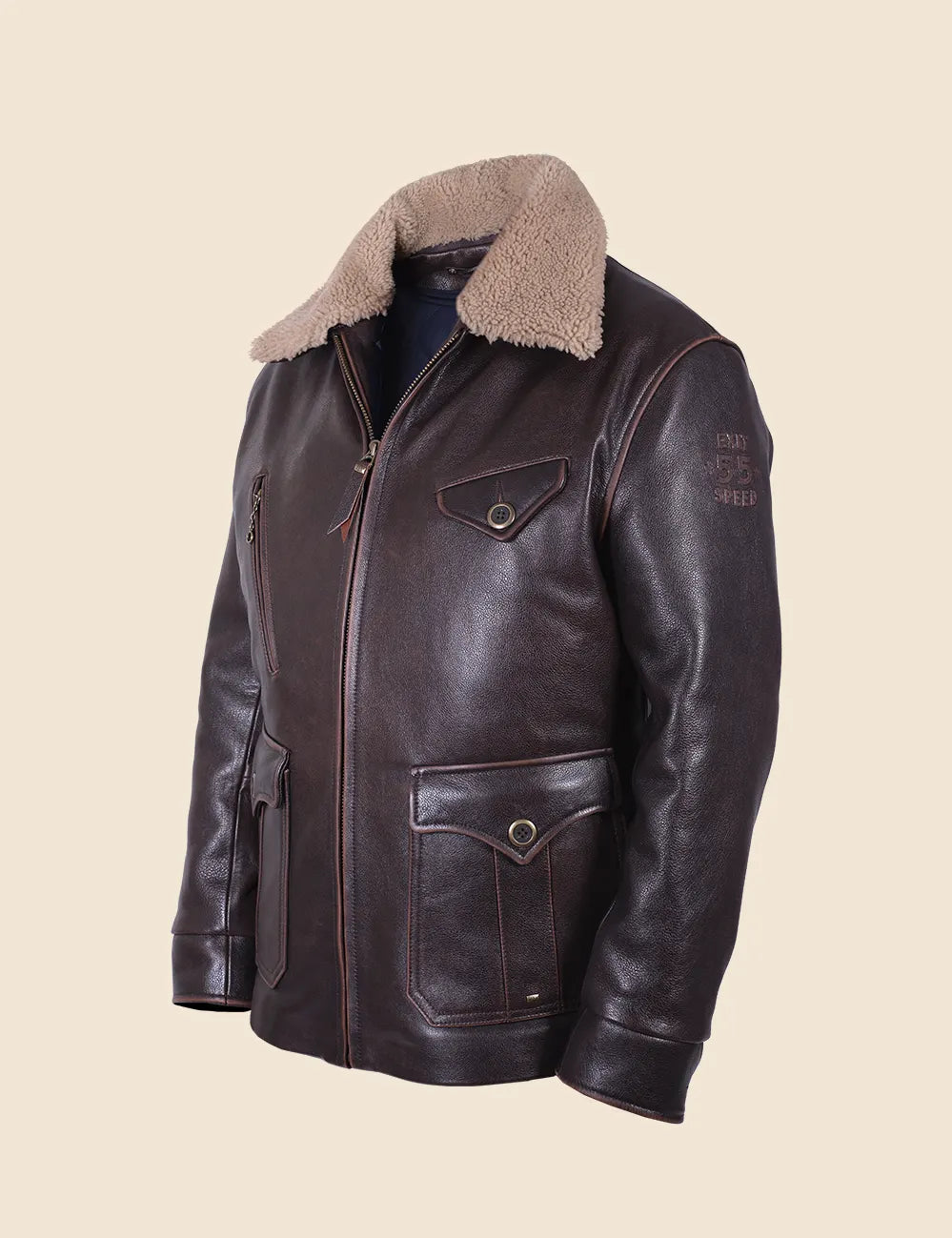 Graham-Paige Leather Jacket cracker brown