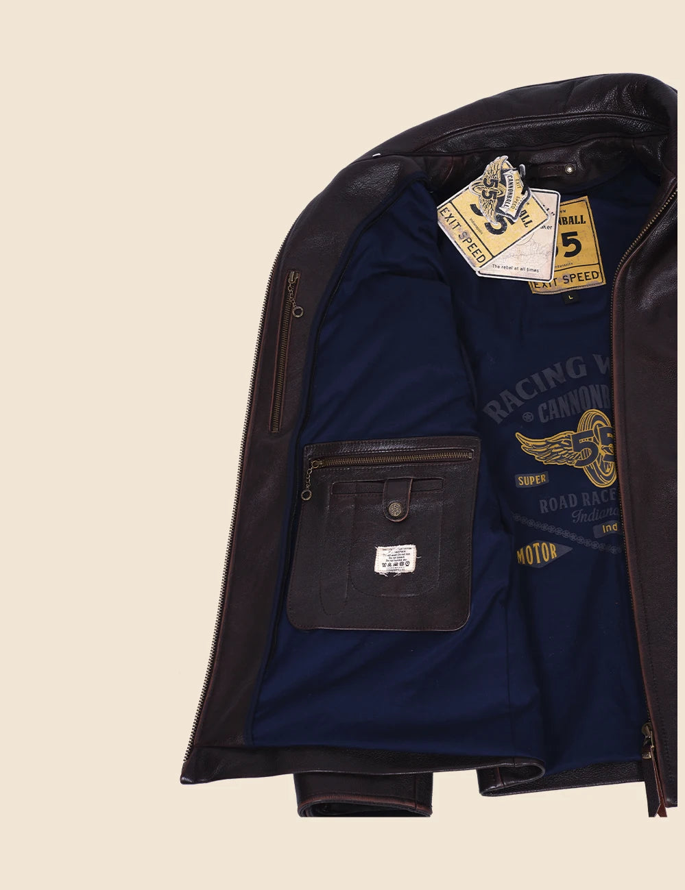 Graham-Paige Leather Jacket cracker brown