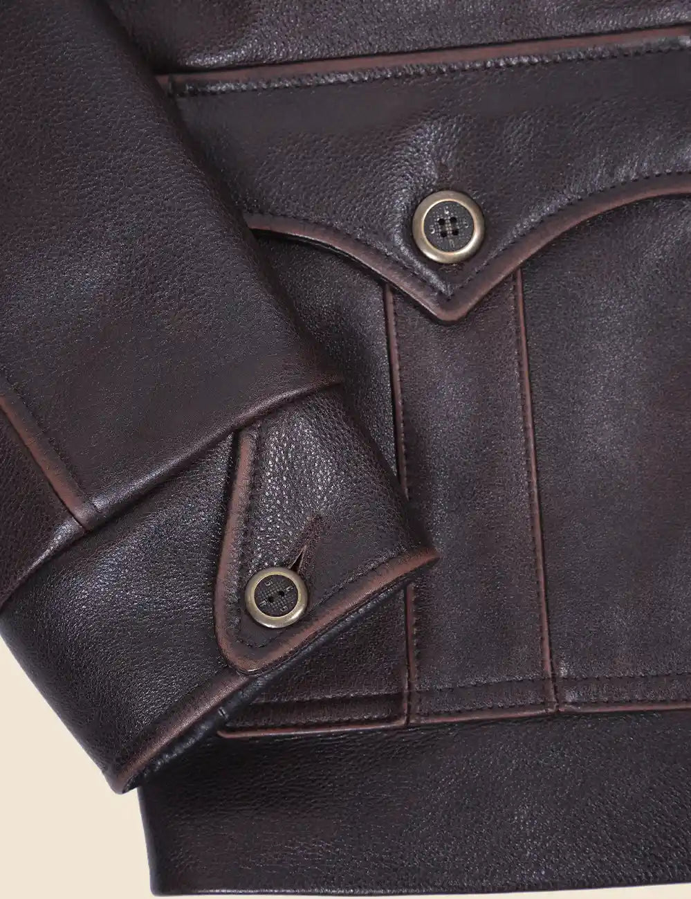 Graham-Paige Leather Jacket cracker brown