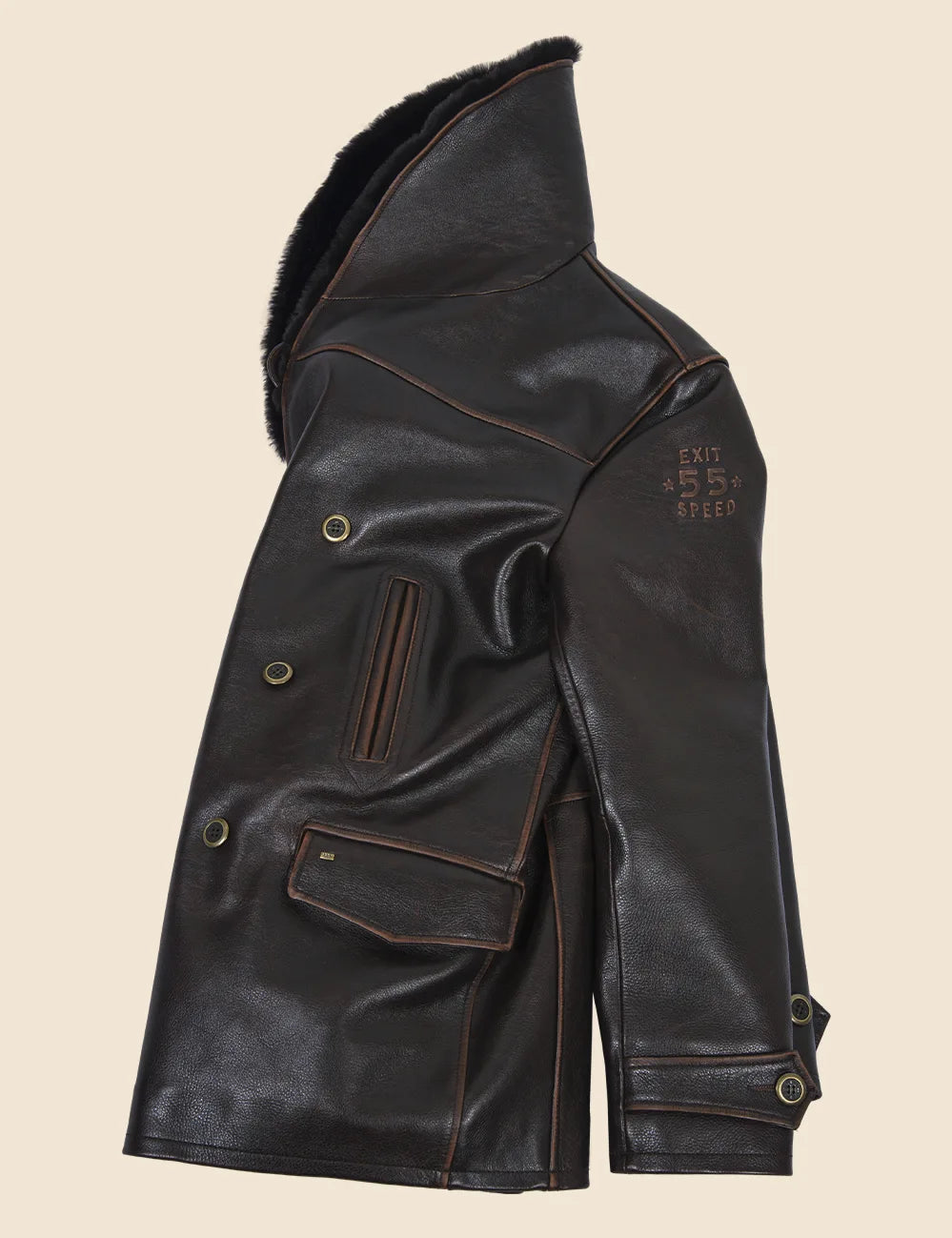 Great Western Leather Peacoat