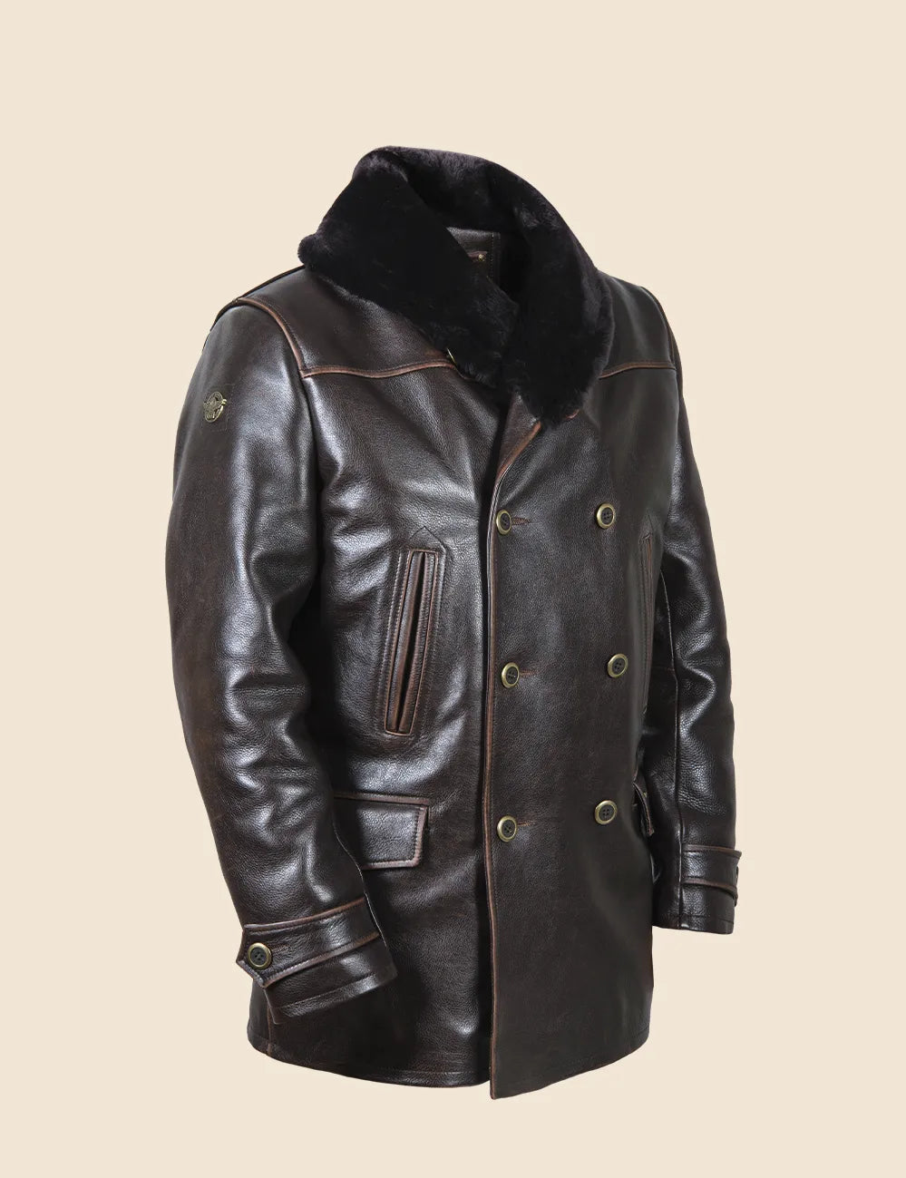 Great Western Leather Peacoat