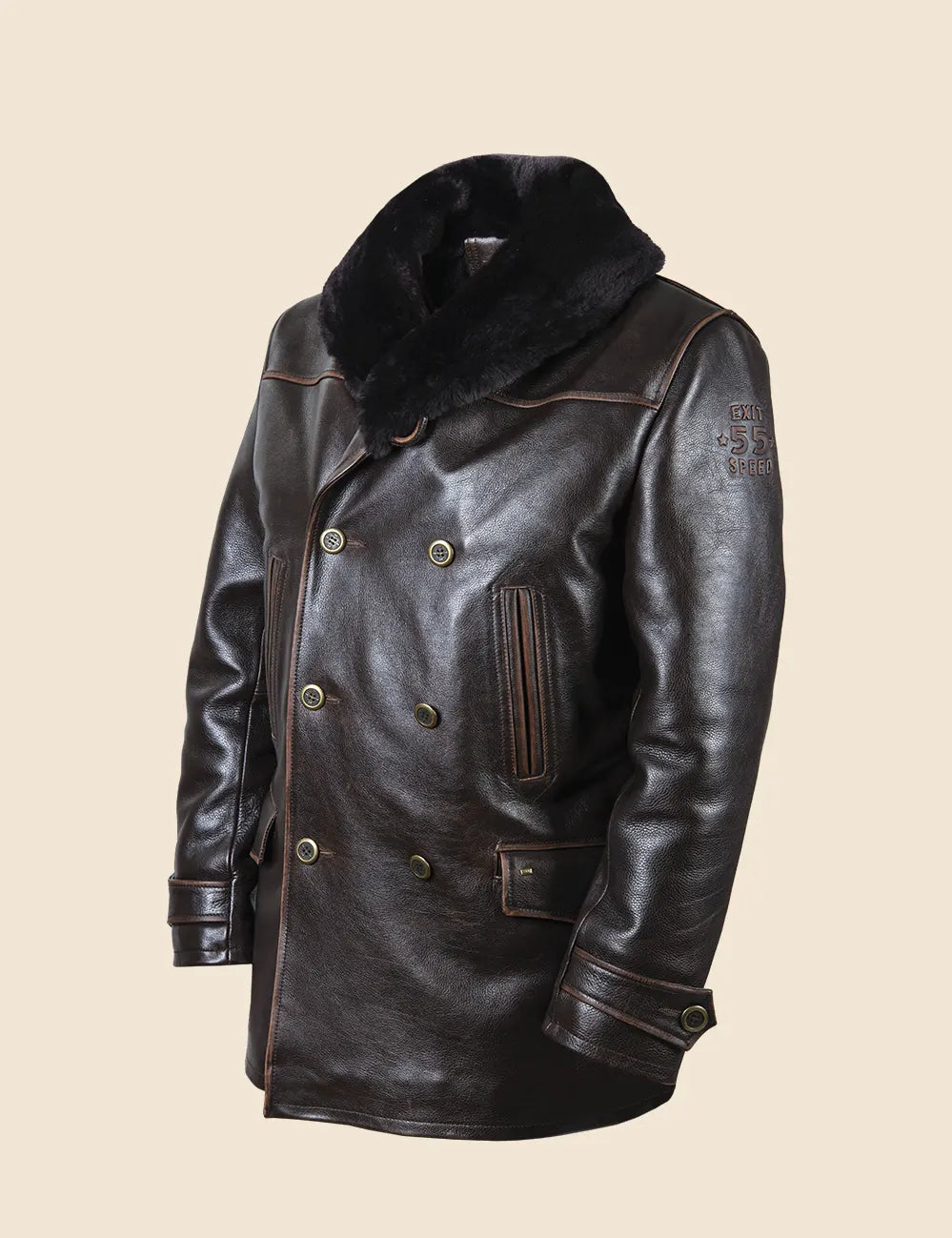 Great Western Leather Peacoat