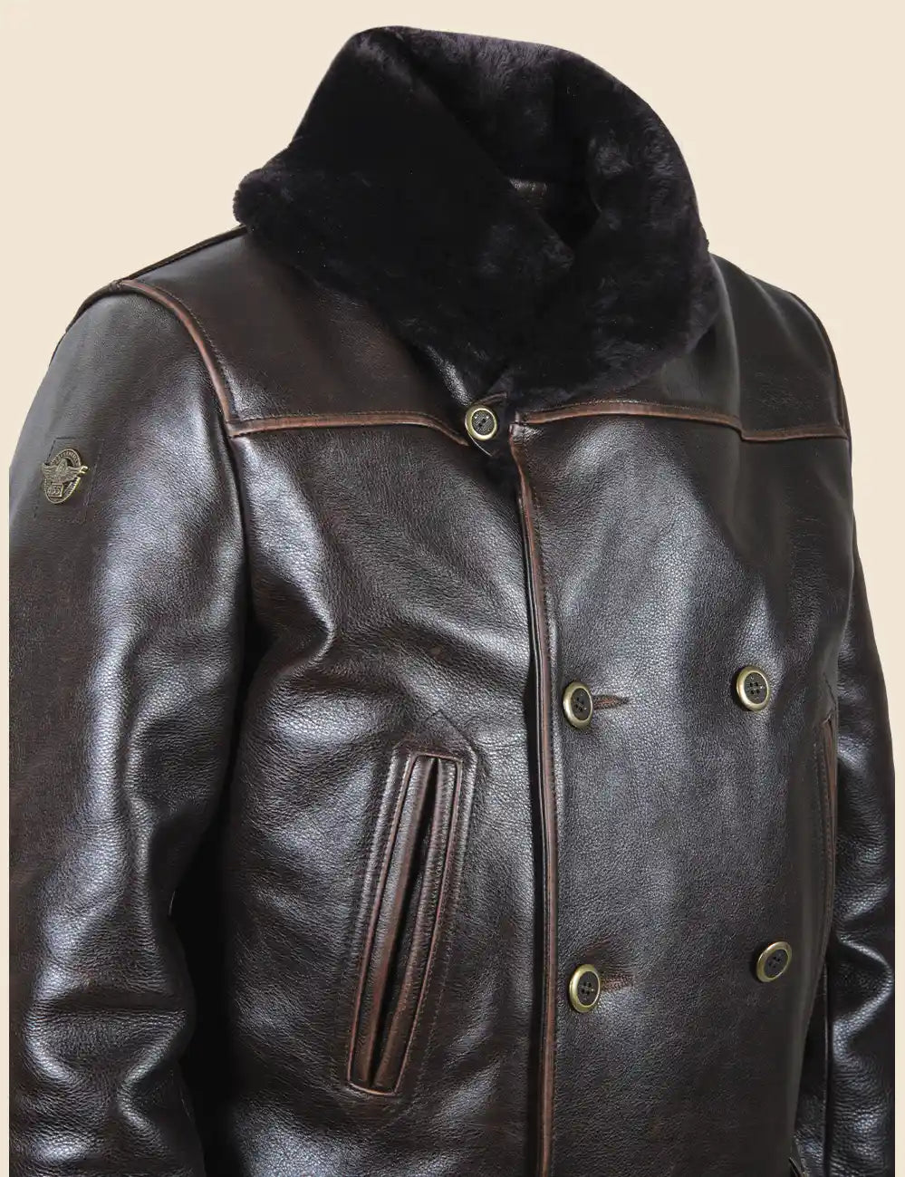 Great Western Leather Peacoat