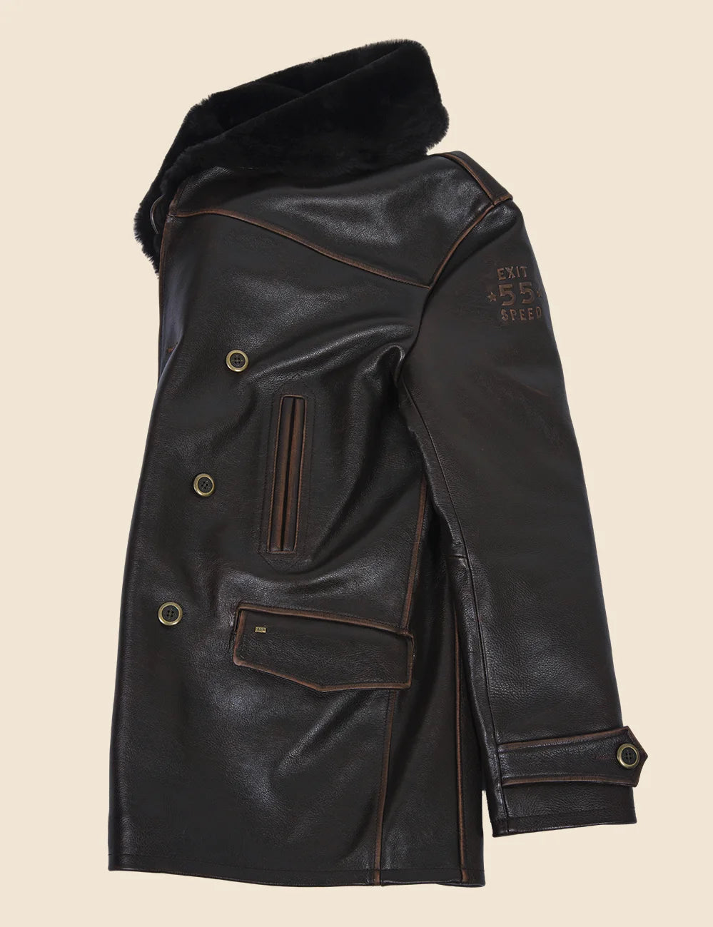 Great Western Leather Peacoat