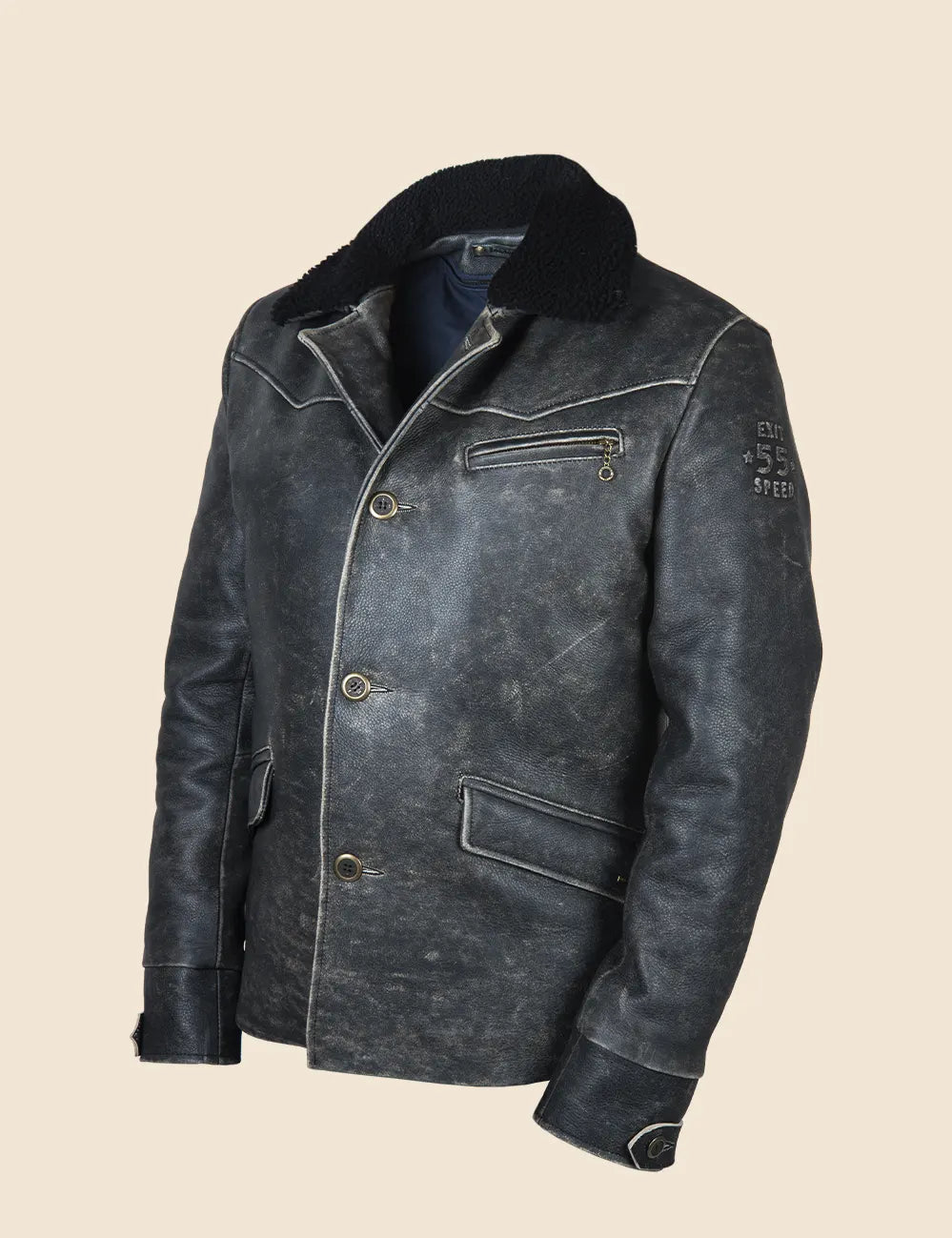 Falcon Leather Jacket black