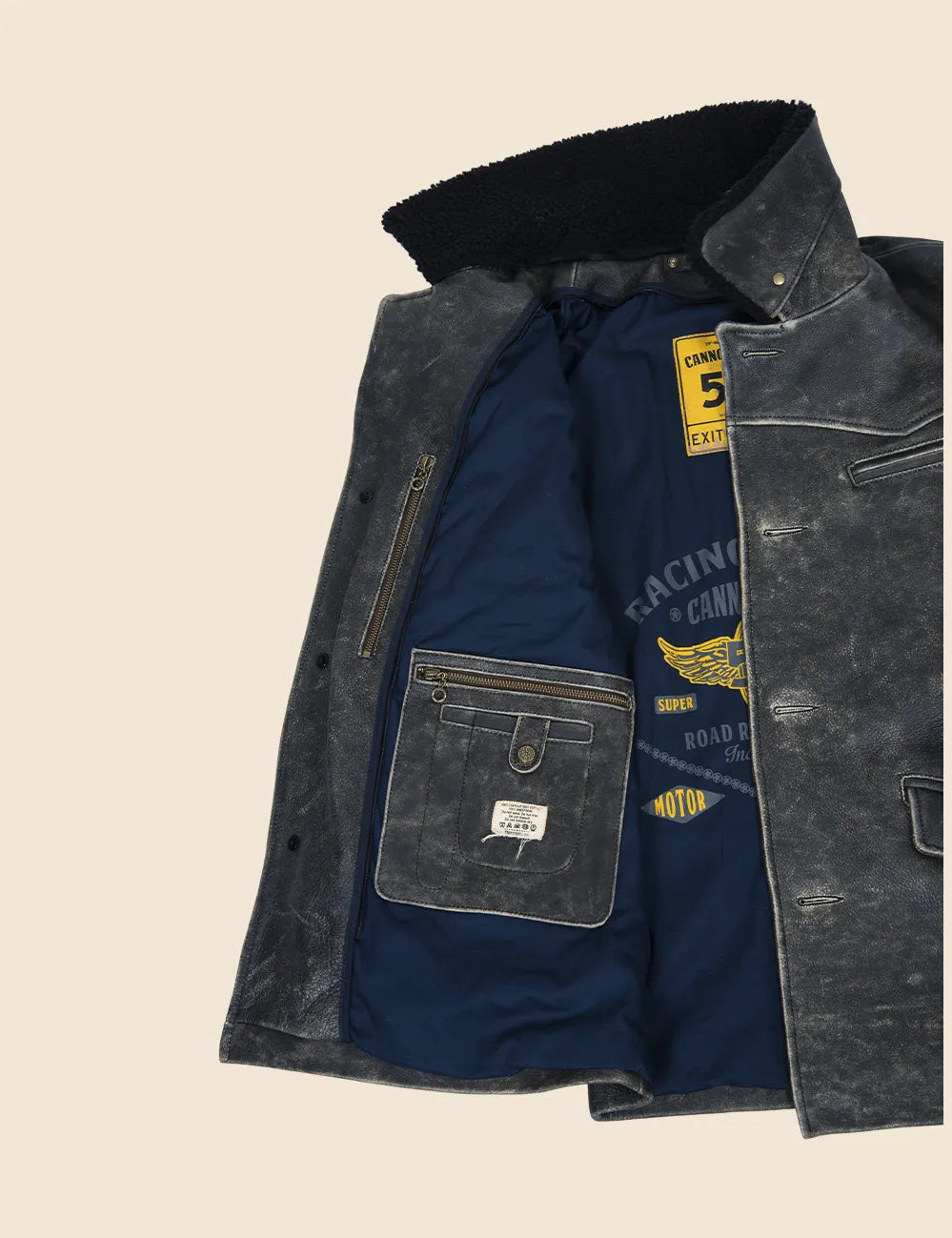 Falcon Leather Jacket black